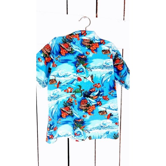 Kids Hawaiian short sleeve button down shirt - 4 toddler - Picture 4 of 4